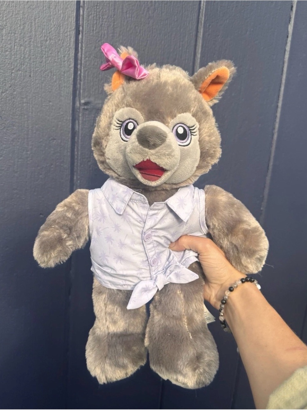 Build A Bear - Violet The Wolf  Plush - 16" Great Wolf Lodge - B-A-B